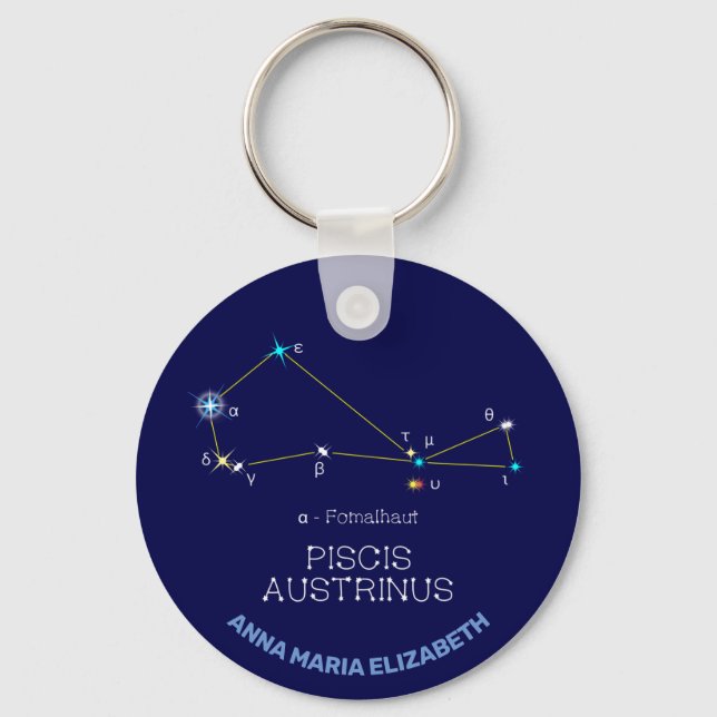 Porte-clés Constellation de l'hémisphère Sud Piscis Austrinus (Recto)