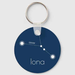 Porte-clés Constellation de zodiaque du cancer PERSONNALISÉ