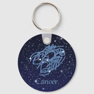 Porte-clés Constellation du Cancer et signe du zodiaque avec