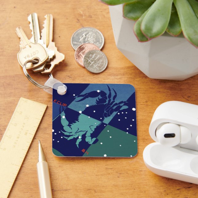 Porte-clés Constellation du Crabe du Cancer Astrologie Zodiaq (Bureau)