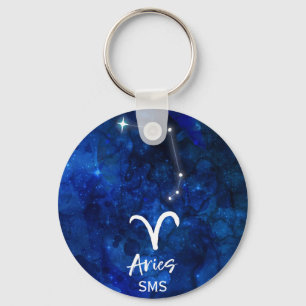 Porte-clés Constellation du zodiaque Bélier Monogramme Galaxi
