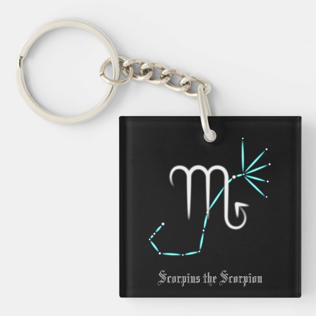 Porte-clés constellation du zodiaque Scorpion (Devant)
