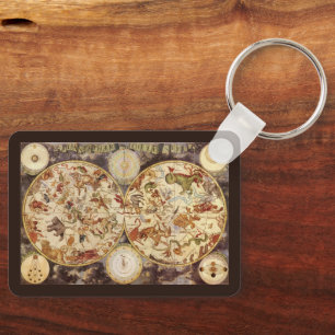 Porte-clés Constellations d'astronomie vintage, Frederik de W