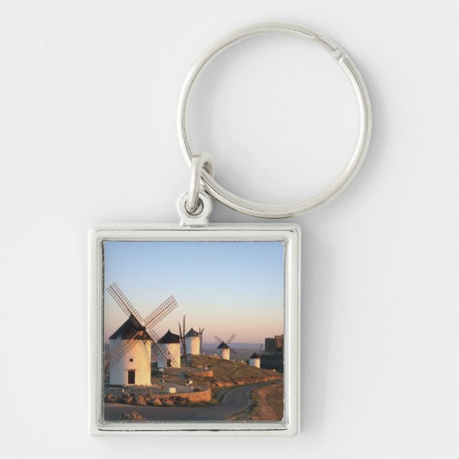 Porte-clés Consuegra, La Mancha, Espagne, moulins à vent (Devant)