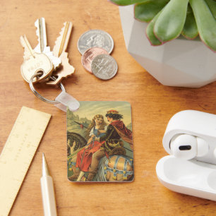 Porte-clés Conte de fées victorienne vintage, frère et soeur