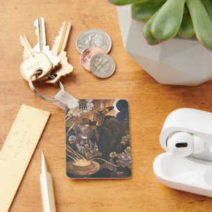 Porte-clés Conte de fées vintage, Aladdin et Lampe magique