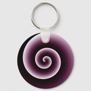 Porte-clés Contemporain Bourgogne Rouge élégant Motif Twirl