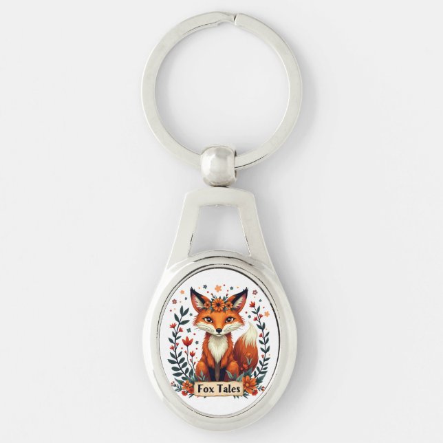 Porte-clés Contes de Renard Boho Faune Animale (Devant)