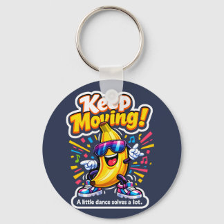 Porte-clés Continuez à bouger ! – Banana Disco Danseur
