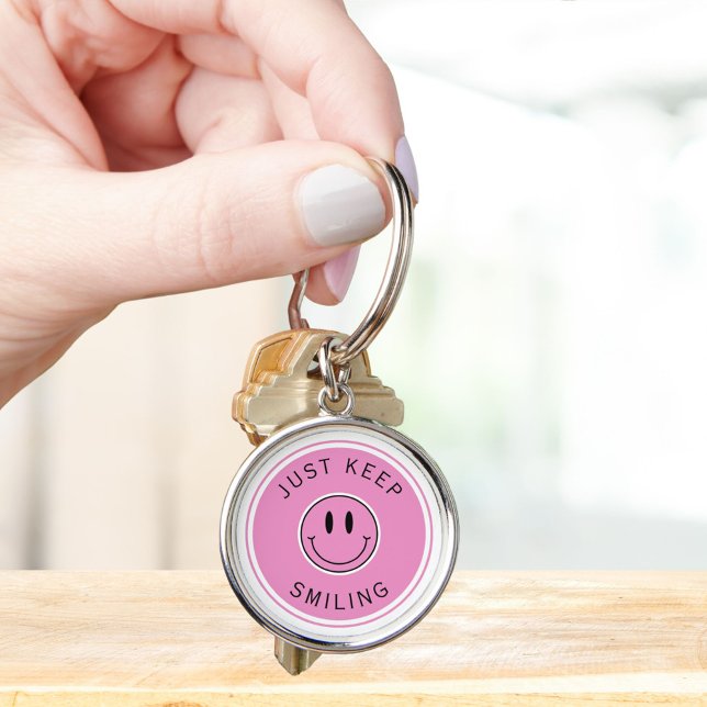 Porte-clés Continuez À Sourire (Créateur téléchargé)
