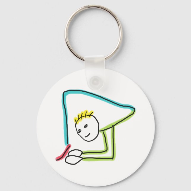 Porte-clés Contortionniste Stickman (Recto)