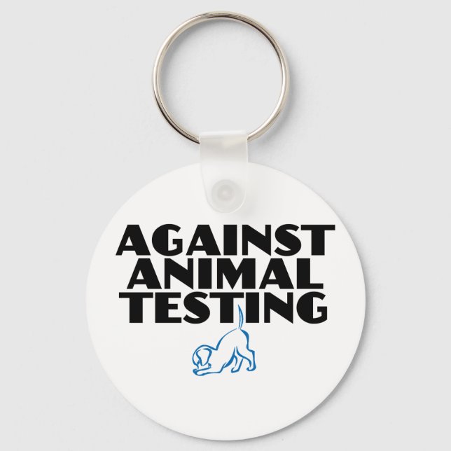 Porte-clés Contre les essais sur les animaux (Recto)