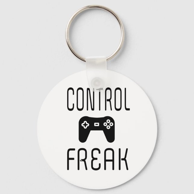 Porte-clés Contrôler le jeu vidéo Freak Gamer (Recto)