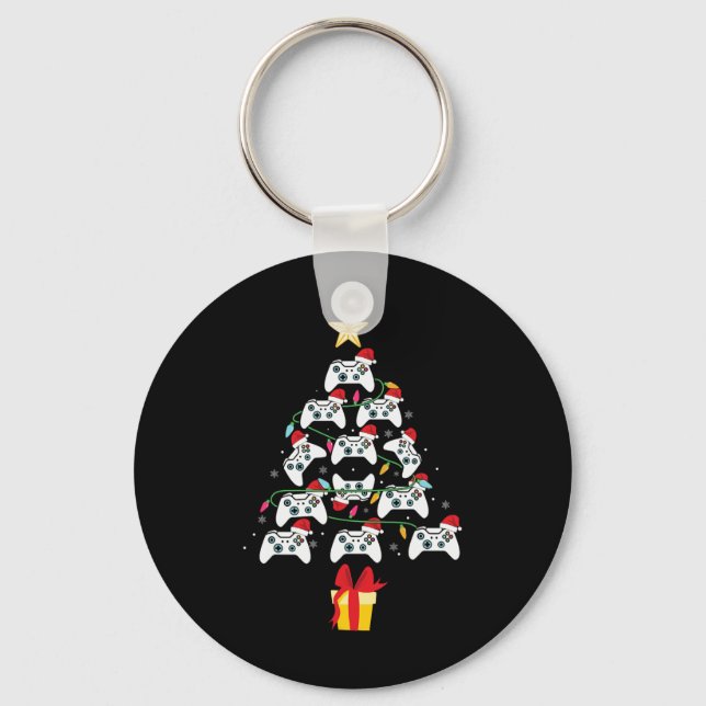 Porte-clés Contrôleur de jeu vidéo arbre de Noël Xmas garçon  (Recto)