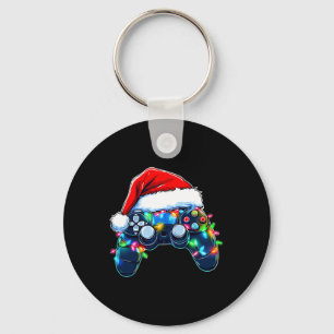 Porte-clés Contrôleur de jeu vidéo chapeau de Noël Santa Game