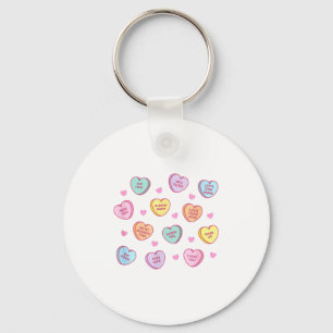 Porte-clés Conversation drôle de candy de la Saint-Valentin à
