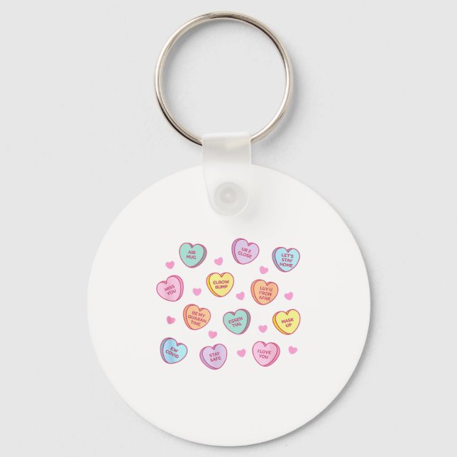 Porte-clés Conversation drôle de candy de la Saint-Valentin à (Recto)