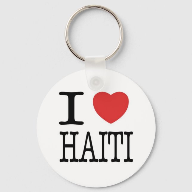 Porte-clés Conversations avec les vivants : I <3 Haïti clé (Recto)