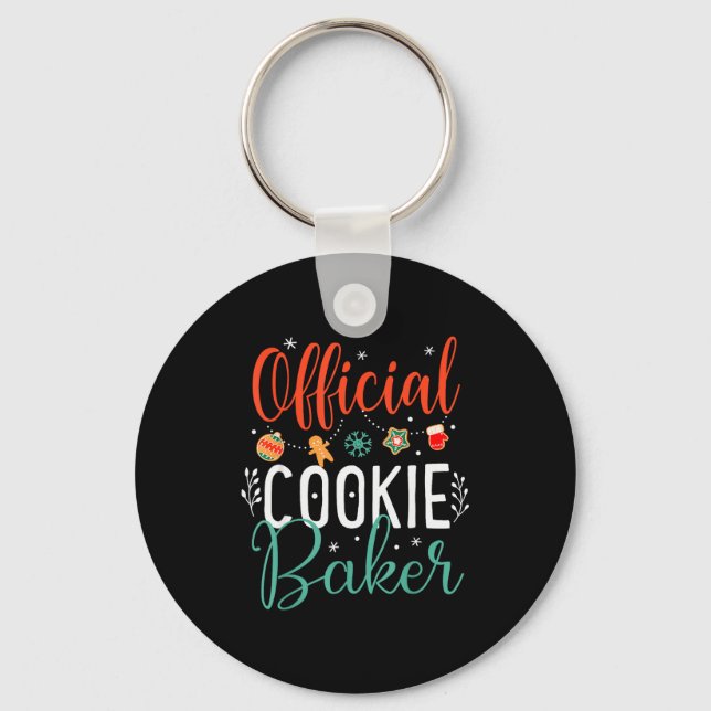 Porte-clés Cookie Baker Funny Christmas Couples Matching  (Recto)
