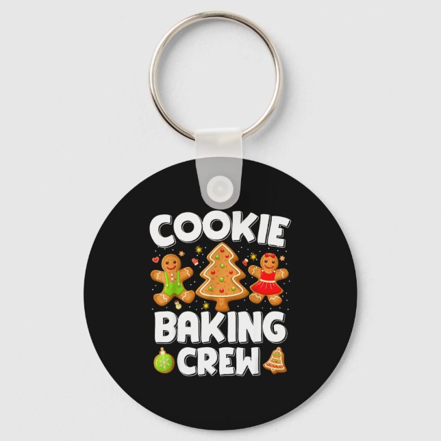 Porte-clés Cookie Baking Crew Christmas Gingerbread Team Squa (Recto)