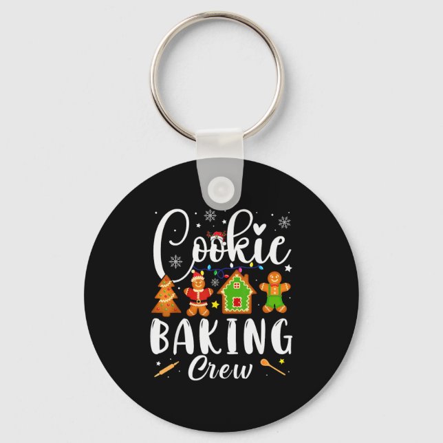 Porte-clés Cookie Baking Crew Family Christmas Gingerbread Te (Recto)