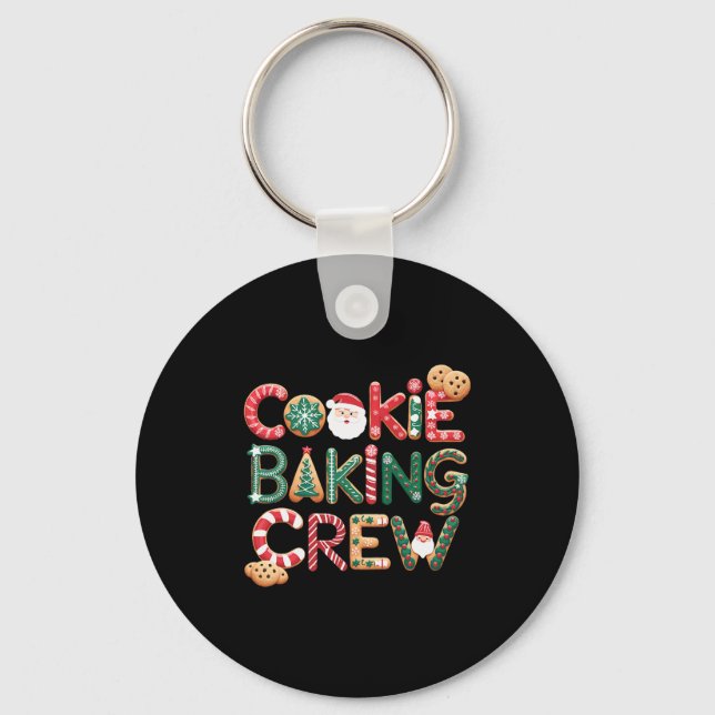 Porte-clés Cookie Baking Crew Family Christmas Gingerbread Te (Recto)
