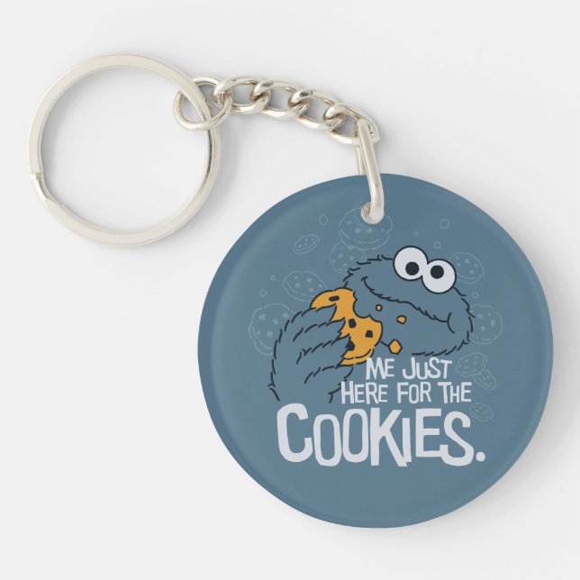 Porte-clés Cookie Monster | Me Just Here for the Cookies (Devant)