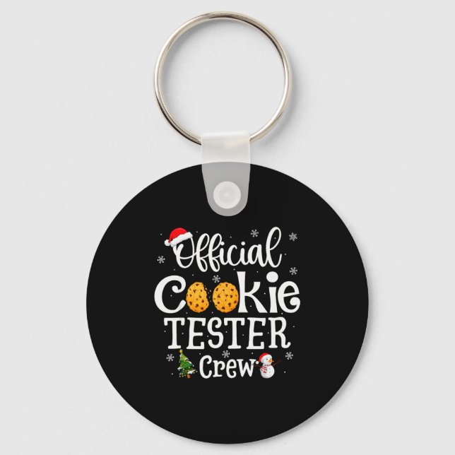 Porte-clés Cookie Tester Crew Family Baking Team Christmas  (Recto)