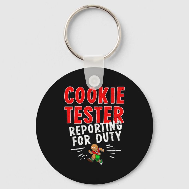 Porte-clés Cookie Tester Rerting Duty Funny Husband Christmas (Recto)