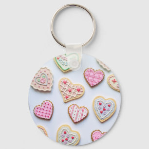 Porte-clés Cookies en forme de coeur pour la Saint-Valentin