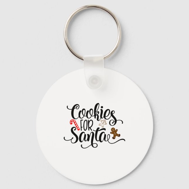 Porte-clés Cookies Pour Santa Fun Noël  (Recto)