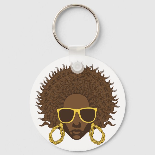 Porte-clés Cool afro (Recto)