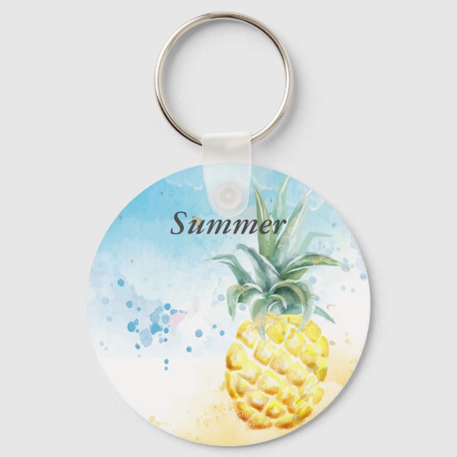 Porte-clés Cool Ananas été (Recto)