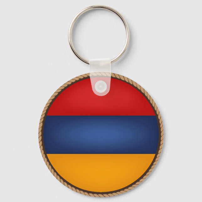 Porte-clés Cool Armenia Flag Seal Keychain (Recto)