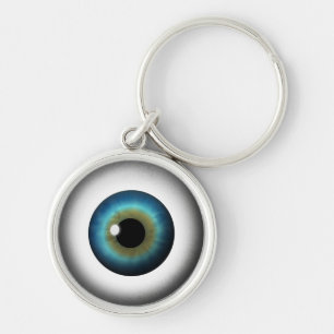 Porte-clés Cool Blue Eyeball Weird Eye Premium Round Porte - 