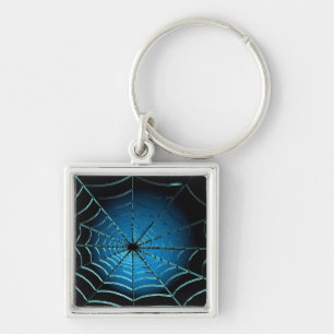 Porte-clés Cool Blue Spider Web