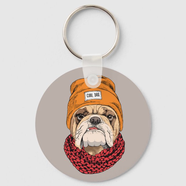 Porte-clés Cool Bulldog (Recto)