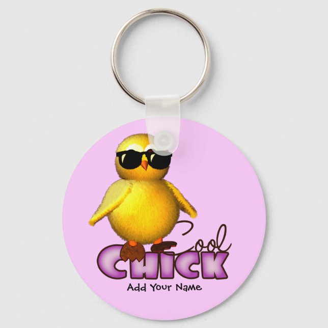 Porte-clés Cool Chick Porte - clé personnalisé (Recto)