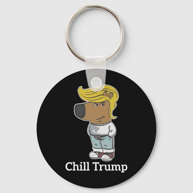 Porte-clés Cool Chill Guy Mème Tee - shirts - Trump Chill Guy (Recto)
