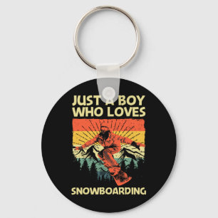 Porte-clés Cool Conception Snowboard Pour Garçons Enfants Sno