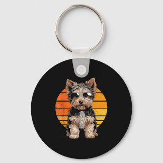 Porte-clés Cool cool yorkipoo mom dad gift vintage dog owners
