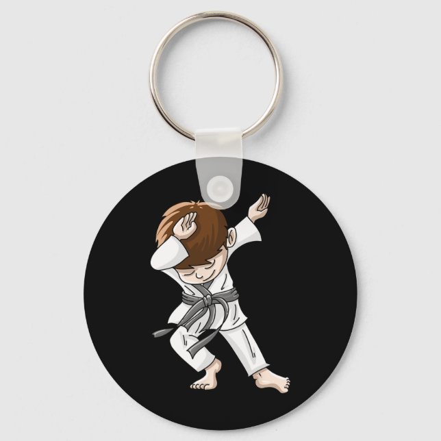 Porte-clés Cool Dabbing Karate Boy Funny Hip-hop Judo Dancing (Recto)
