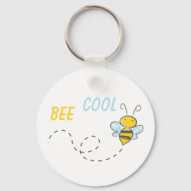 Porte-clés Cool d'abeilles personnalisé (Recto)