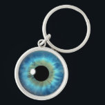 Porte-clés Cool de Blue Eye Iris Eyeball Porte - clés ronds p<br><div class="desc">Blue Eye Iris - BLEI100 © Sunny Mars Designs. Cool, amusant imprimé de la lunette bleue avec un porte - clé rond ou un clerc à la pointe de la nouveauté, moderne, beau, unique, bizarre, déplaisant, bizarre et tordu illustration graphique d'un grand iris bleu réaliste d'oeil frappant. D'autres modèles de...</div>