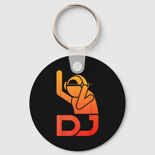 Porte-clés Cool Dj Art Pour Hommes Ados Boys Disc Jockey Musi (Recto)