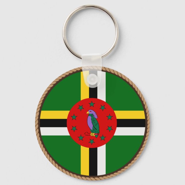 Porte-clés Cool Dominica Flag Seal (Recto)