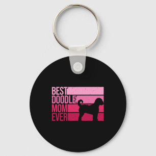 Porte-clés Cool Doodle Maman Art Femmes Fille Aussiedoodle Go