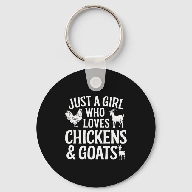 Porte-clés Cool Goat Design For Girls Women Animal Farming Go (Recto)