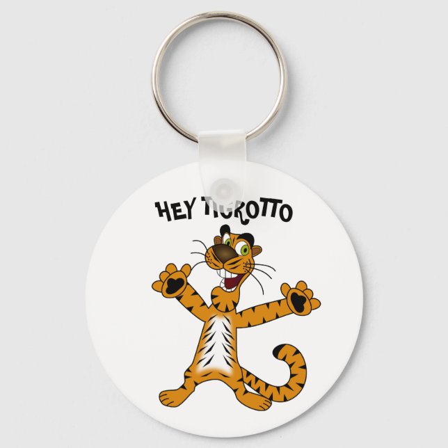 Porte-clés Cool HEY TIGROTTO Boy Birthday Keychain (Recto)
