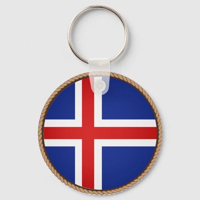 Porte-clés Cool Islande Drapeau (Recto)